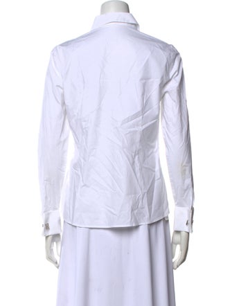 CH Carolina Herrera Long Sleeve Button-Up Top