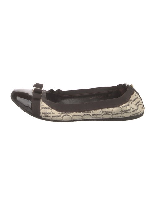 CH Carolina Herrera Leather Printed Ballet Flats