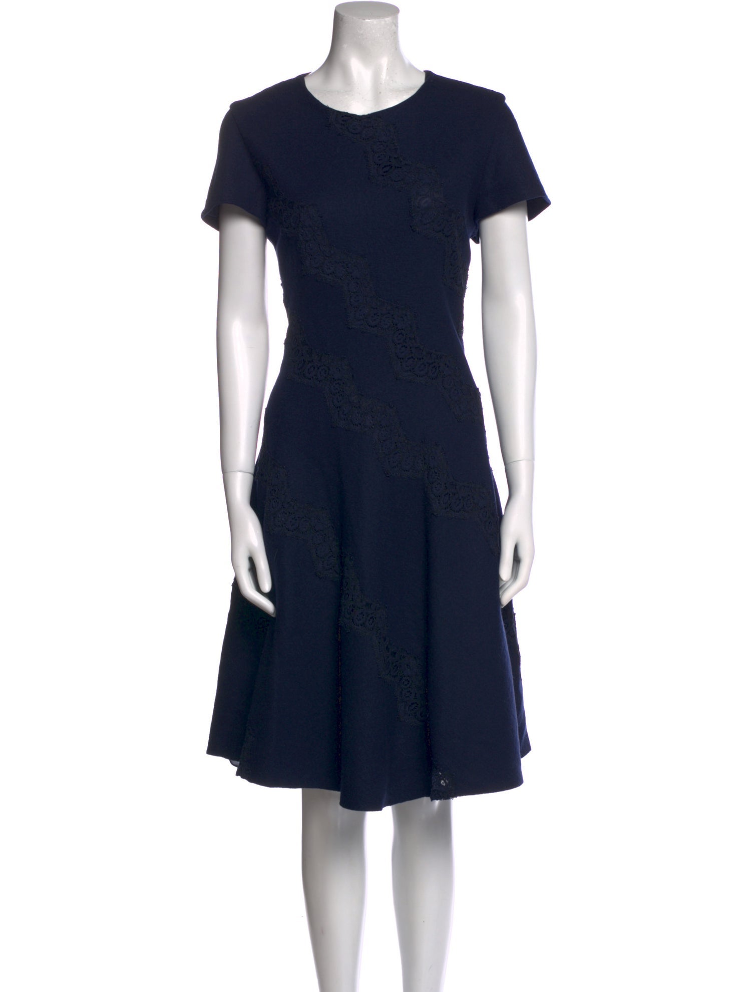 CH Carolina Herrera Wool Knee-Length Dress
