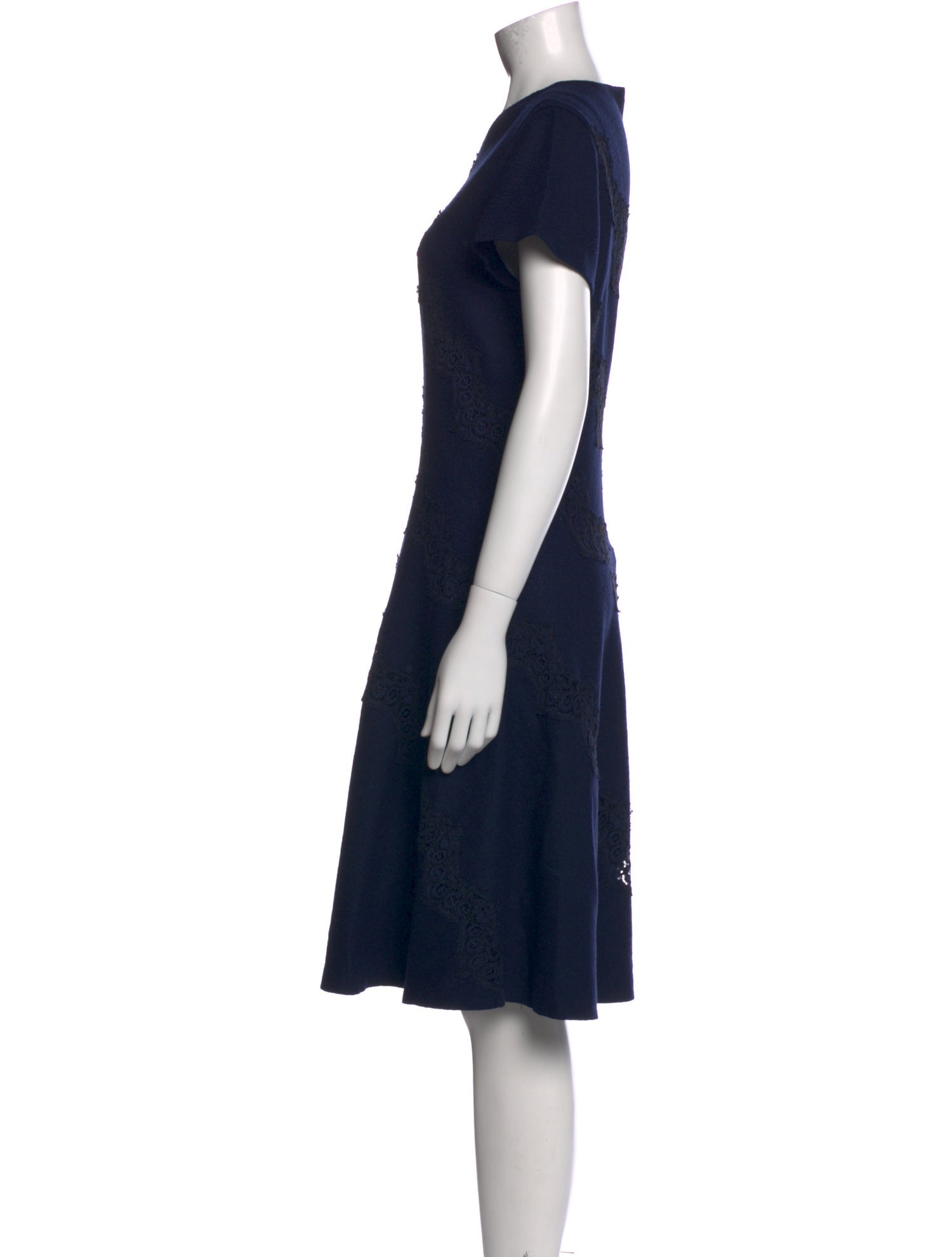 CH Carolina Herrera Wool Knee-Length Dress
