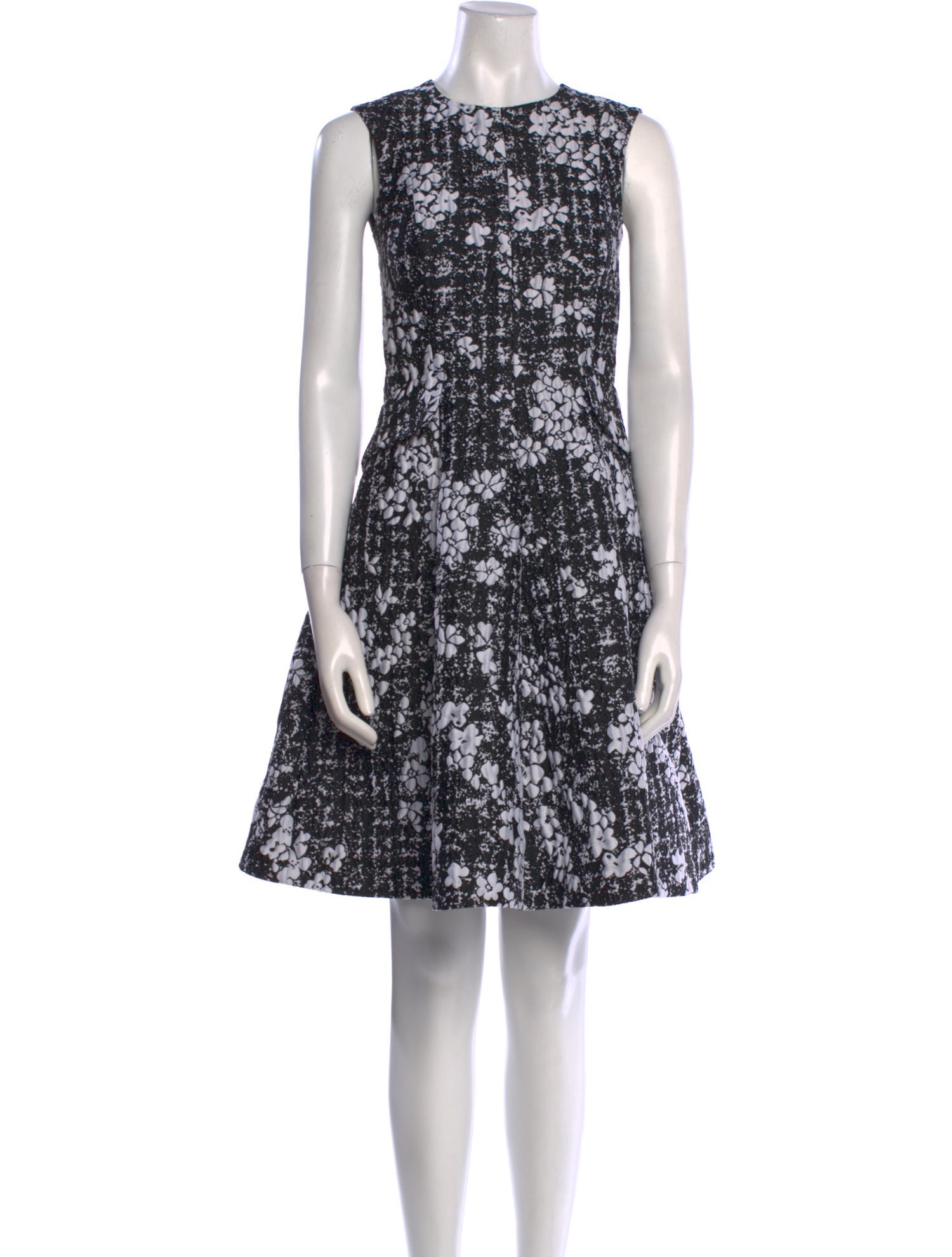 CH Carolina Herrera Floral Print Knee-Length Dress