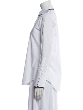 CH Carolina Herrera Long Sleeve Button-Up Top