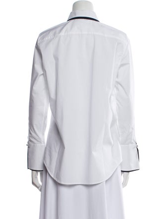 CH Carolina Herrera Long Sleeve Button-Up Top