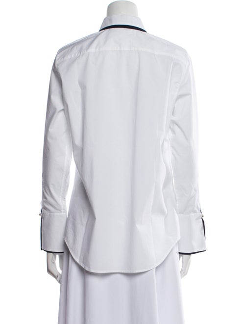 CH Carolina Herrera Long Sleeve Button-Up Top