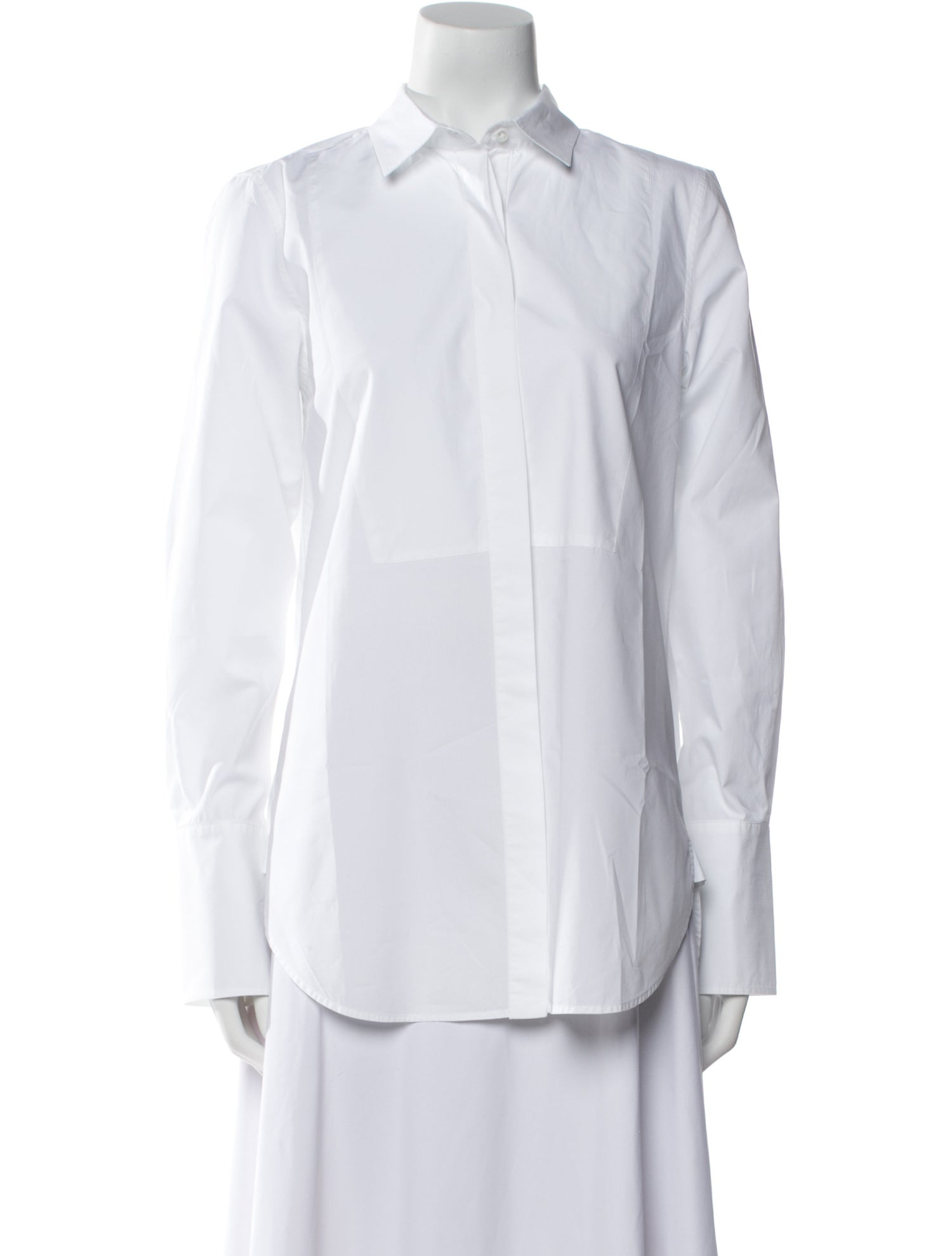 CH Carolina Herrera Long Sleeve Button-Up Top