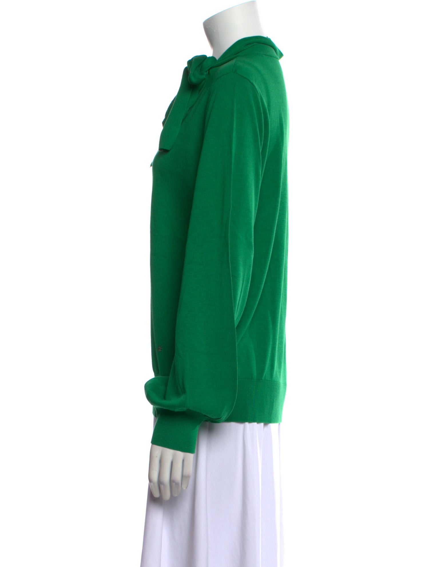 CH Carolina Herrera Silk Mock Neck Sweater