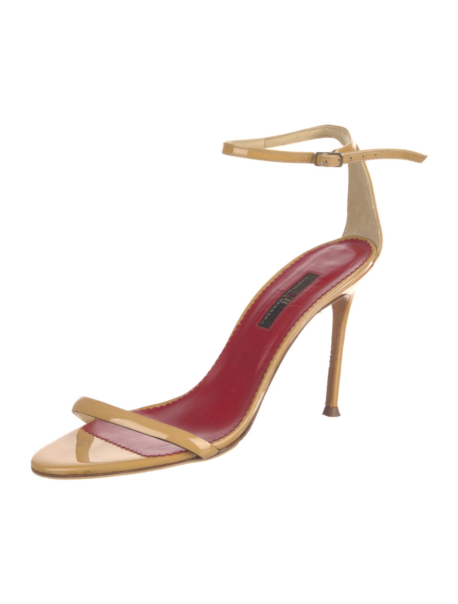 CH Carolina Herrera Patent Leather Sandals