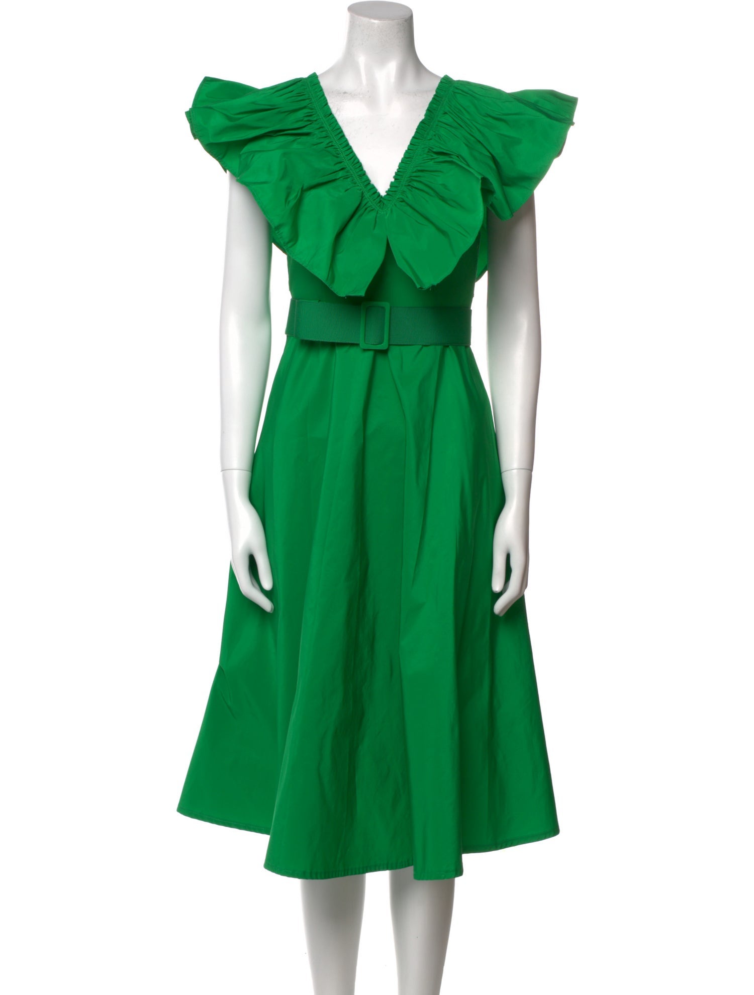 CH Carolina Herrera V-Neck Long Dress