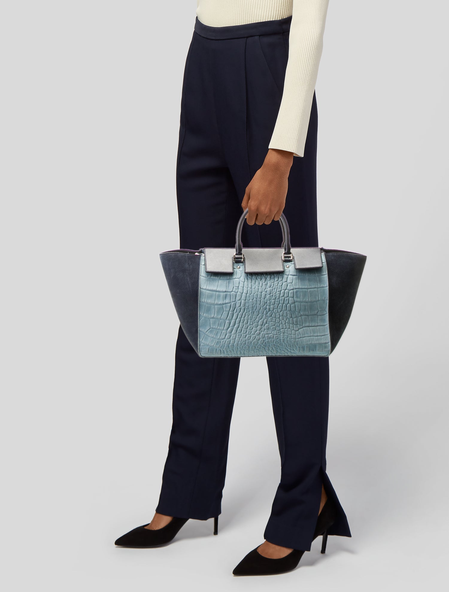 CH Carolina Herrera Leather Tote