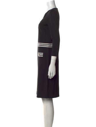 CH Carolina Herrera Striped Knee-Length Dress