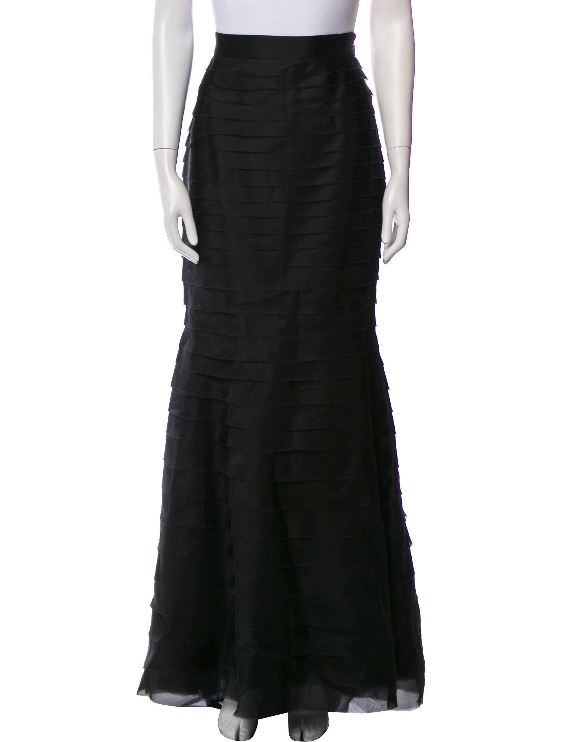 CH Carolina Herrera Silk Long Skirt