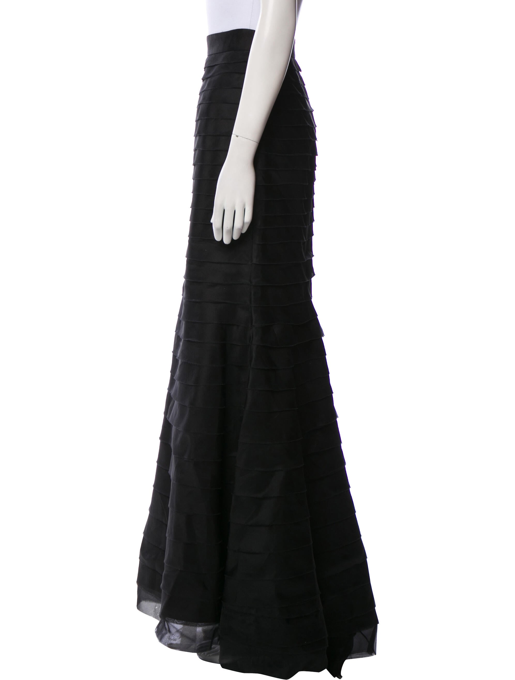 CH Carolina Herrera Silk Long Skirt