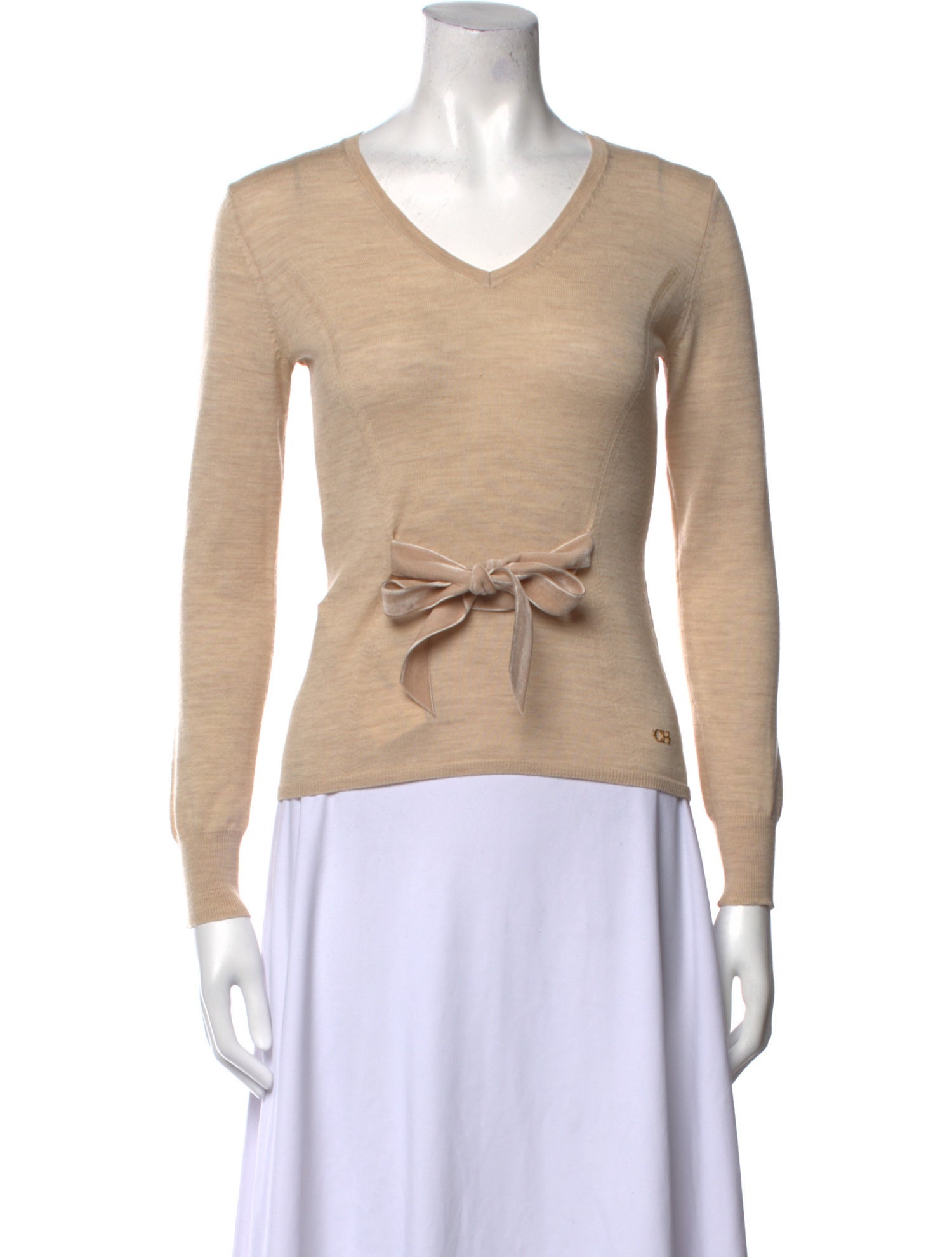 CH Carolina Herrera Wool V-Neck Sweater