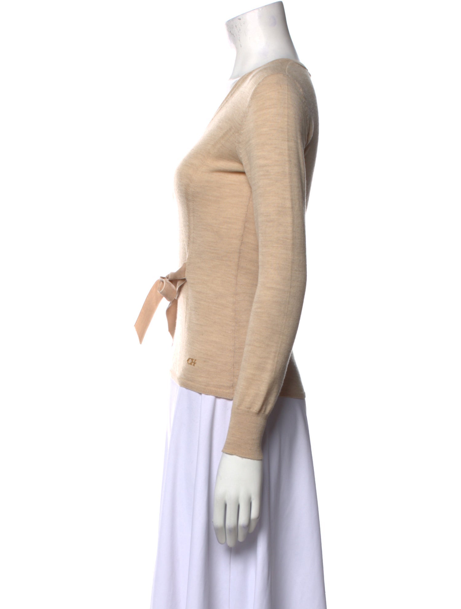 CH Carolina Herrera Wool V-Neck Sweater