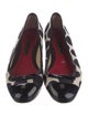 CH Carolina Herrera Canvas Polka Dot Print Ballet Flats