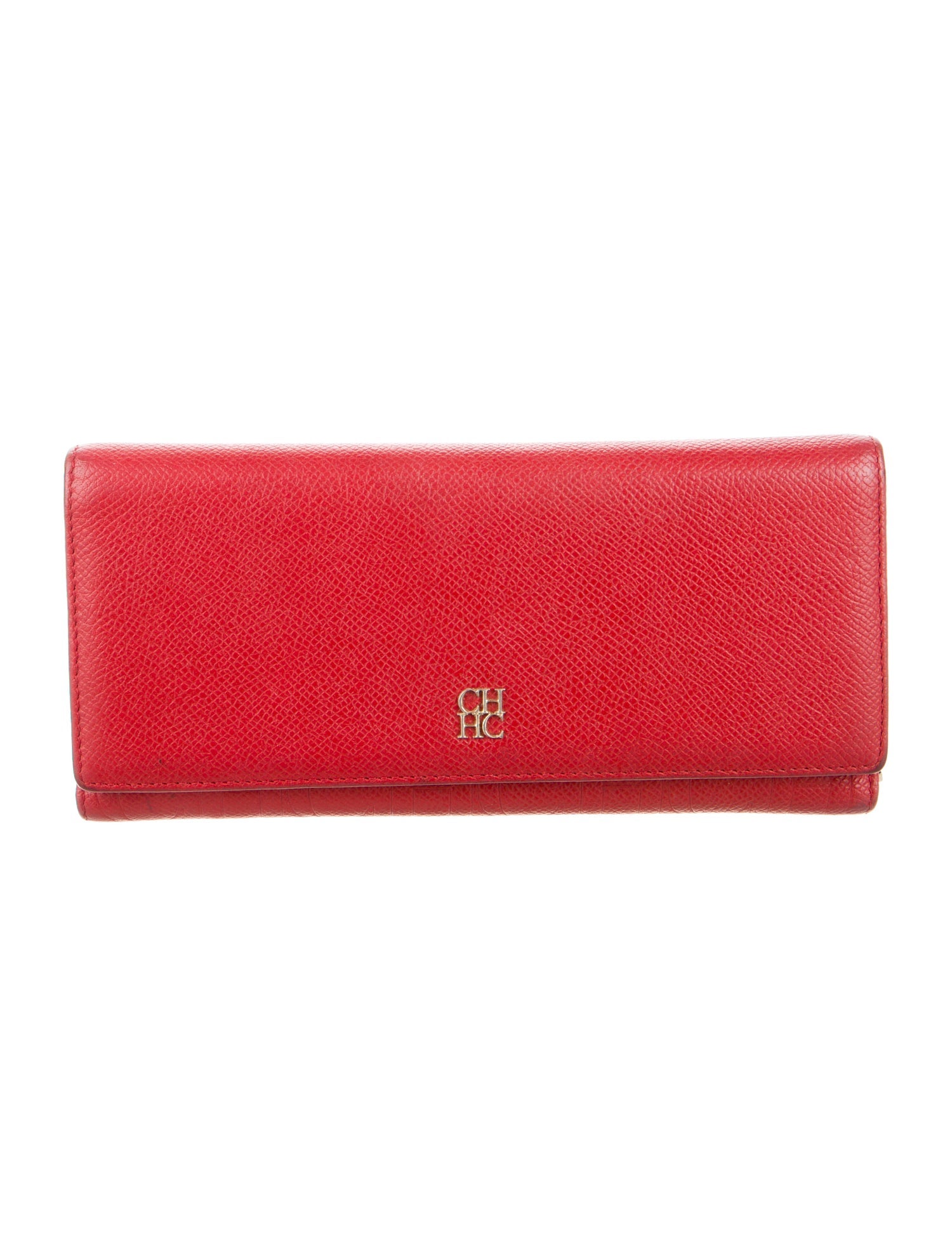 CH Carolina Herrera Leather Continental Wallet