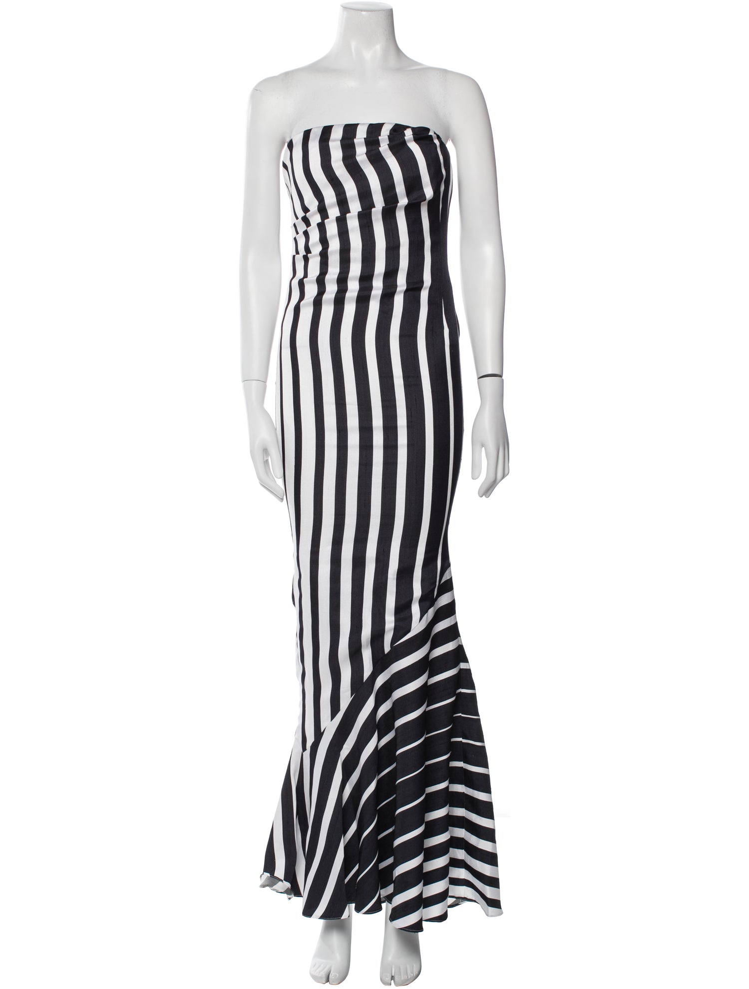 CH Carolina Herrera Striped Long Dress