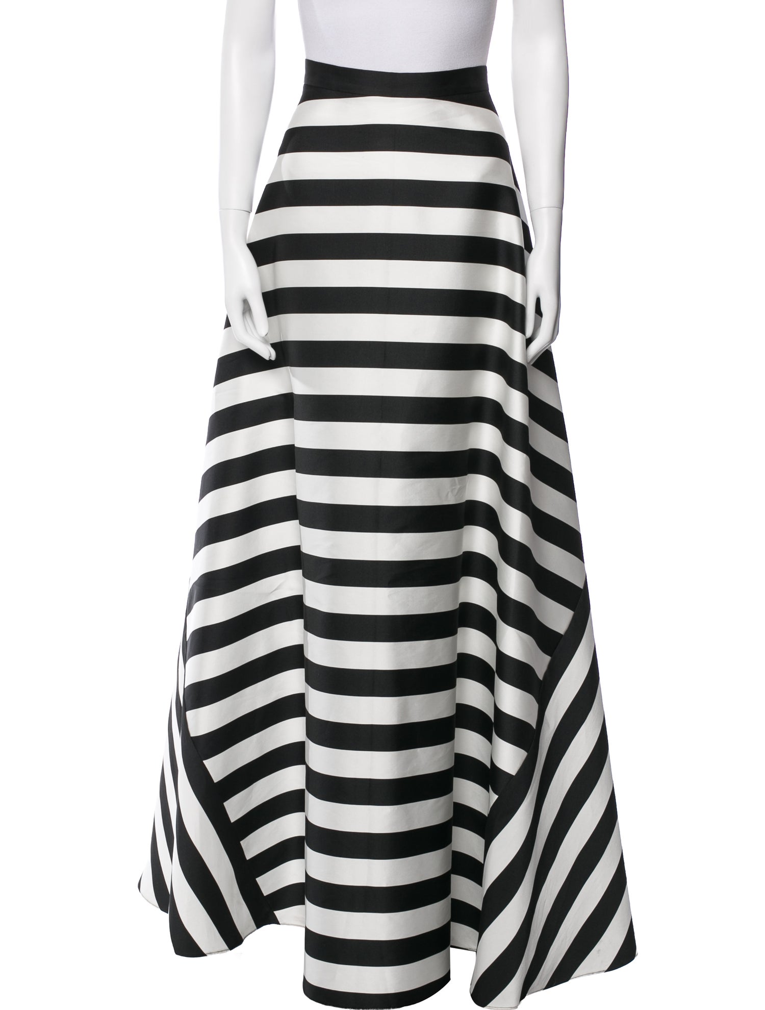 CH Carolina Herrera Striped Long Skirt