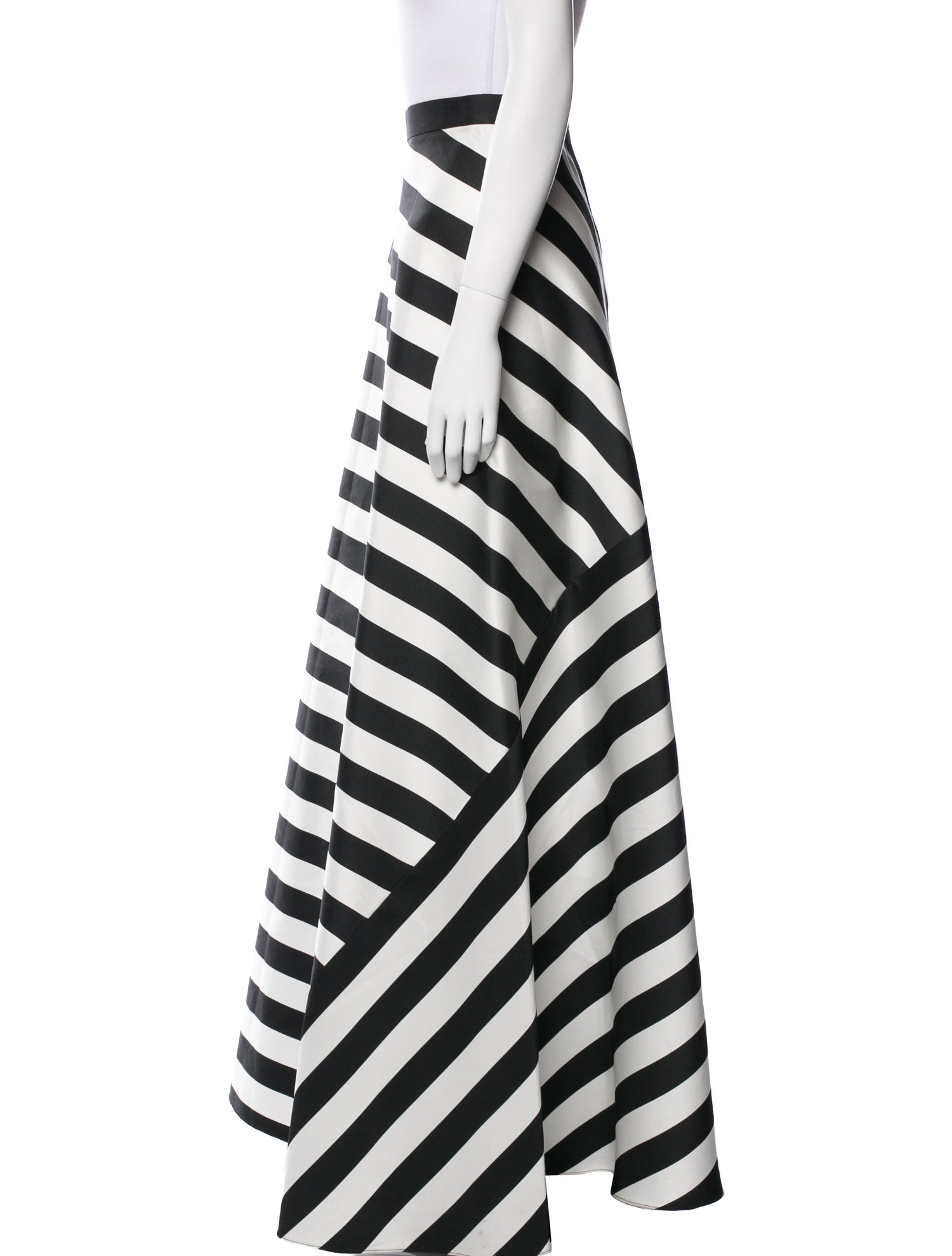 CH Carolina Herrera Striped Long Skirt