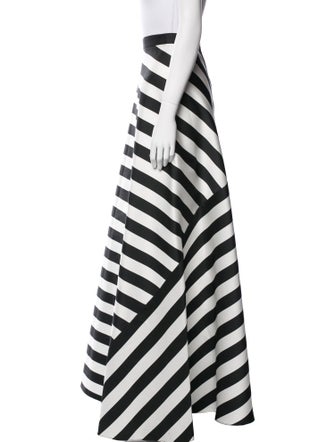 CH Carolina Herrera Striped Long Skirt