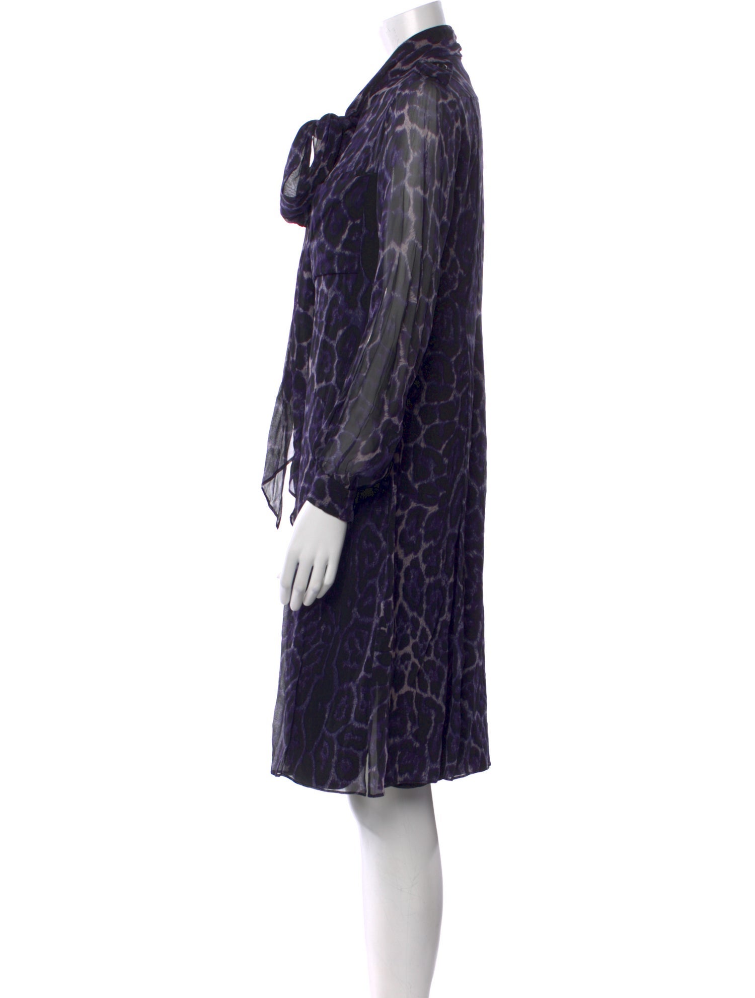 CH Carolina Herrera Animal Print Knee-Length Dress