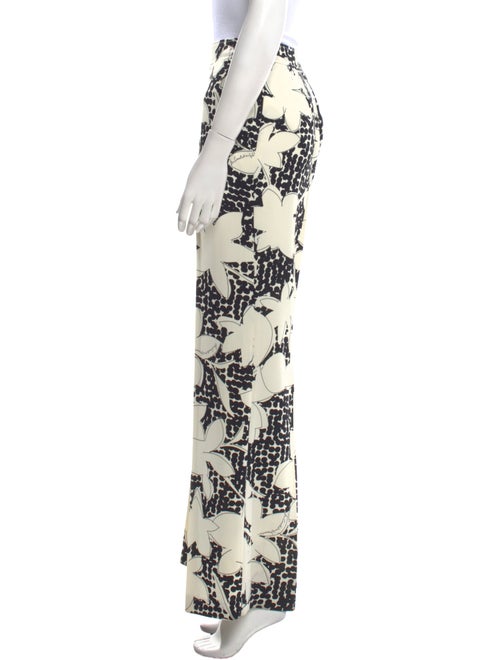 CH Carolina Herrera Floral Print Wide Leg Pants