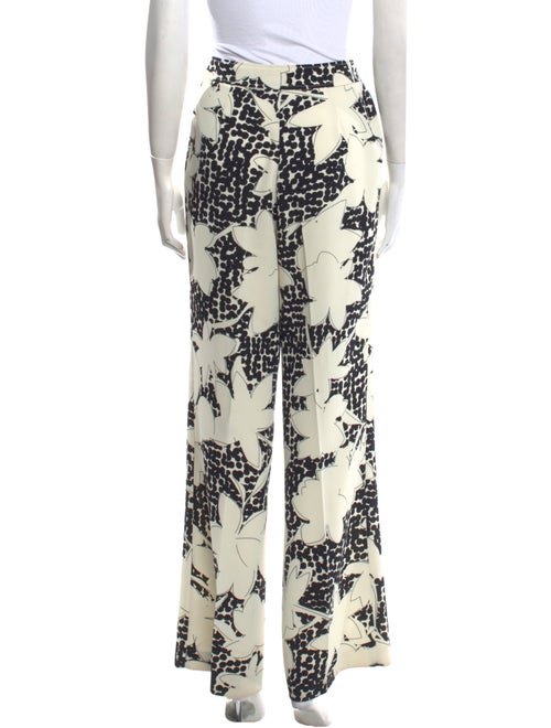 CH Carolina Herrera Floral Print Wide Leg Pants
