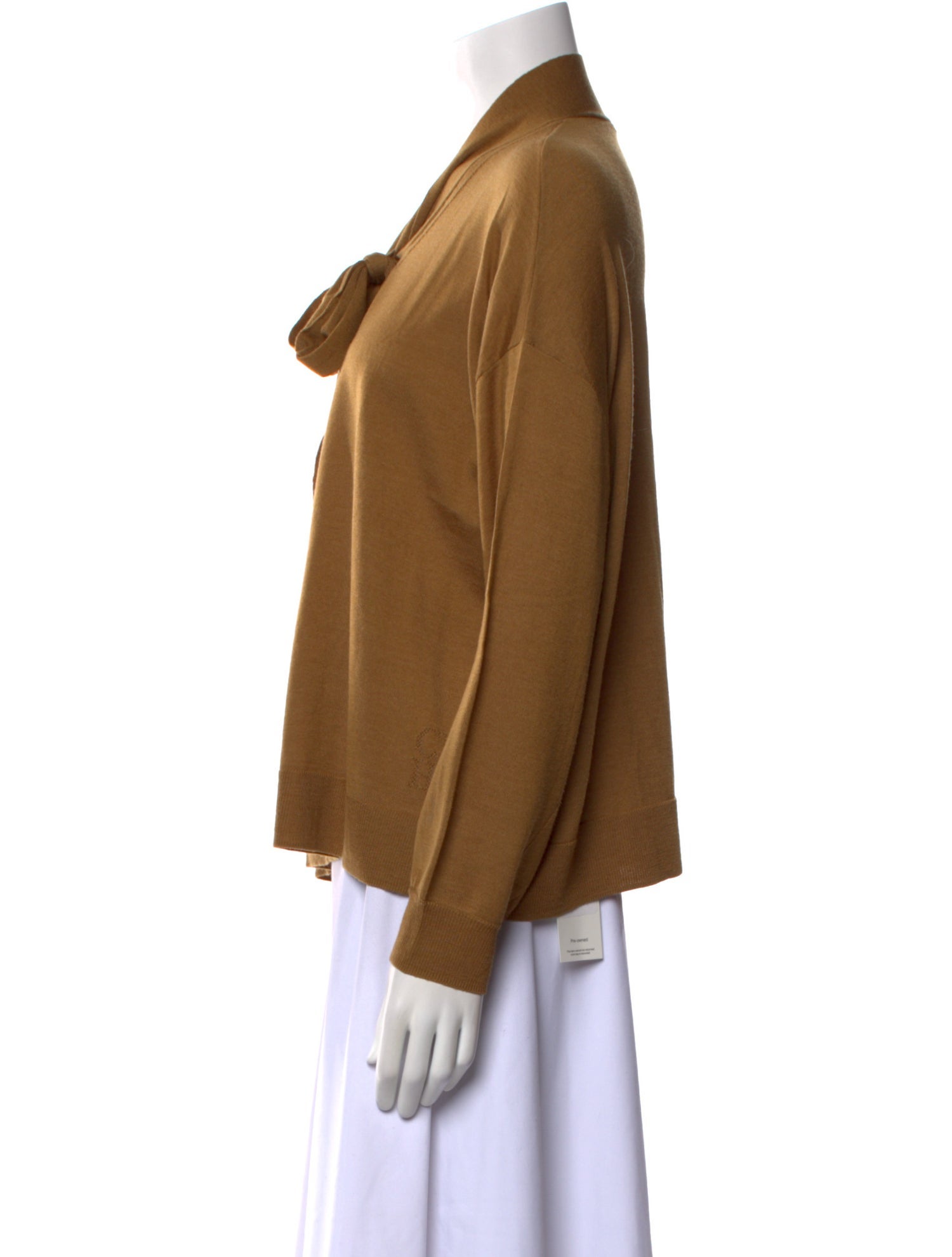 CH Carolina Herrera Merino Wool V-Neck Blouse