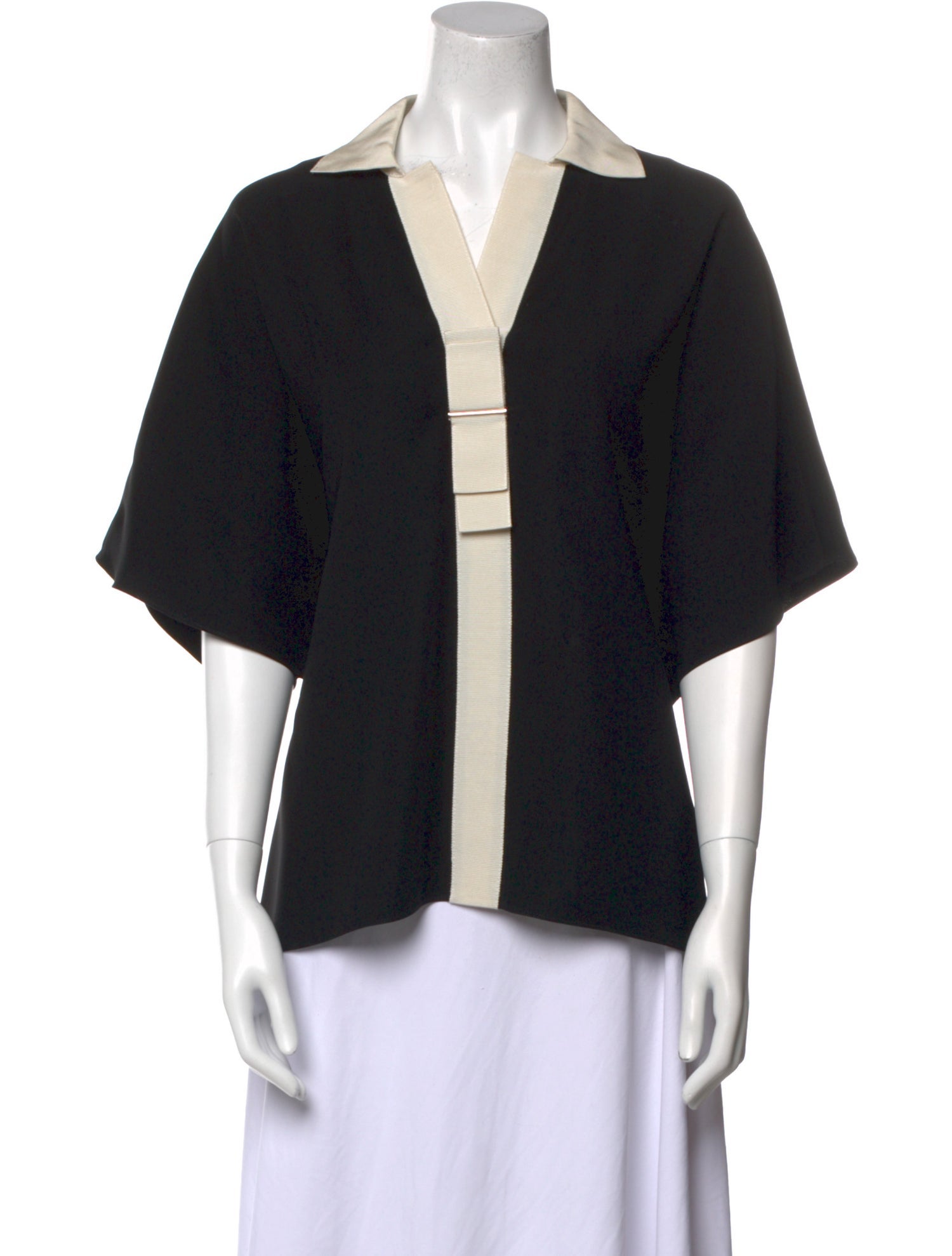 CH Carolina Herrera Colorblock Pattern Short Sleeve Polo