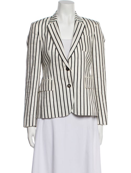 CH Carolina Herrera Linen Striped Blazer