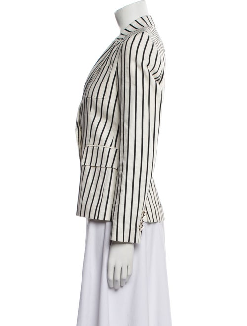 CH Carolina Herrera Linen Striped Blazer