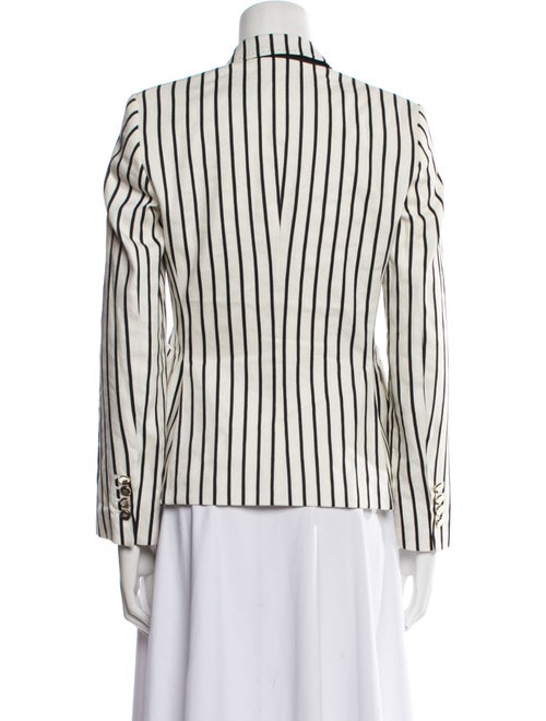 CH Carolina Herrera Linen Striped Blazer