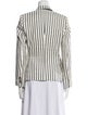 CH Carolina Herrera Linen Striped Blazer
