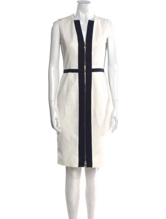 CH Carolina Herrera Striped Knee-Length Dress