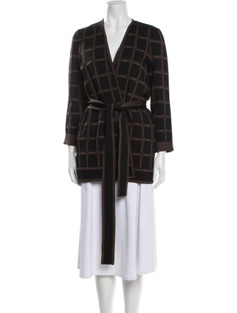 CH Carolina Herrera Plaid Print Evening Jacket