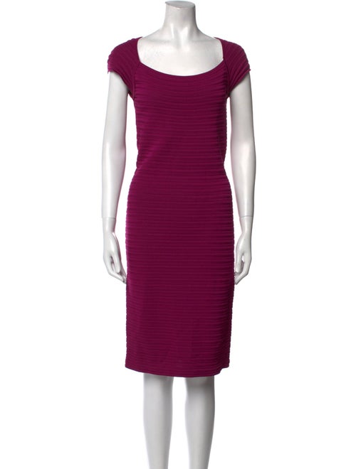 CH Carolina Herrera Scoop Neck Knee-Length Dress
