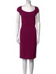 CH Carolina Herrera Scoop Neck Knee-Length Dress