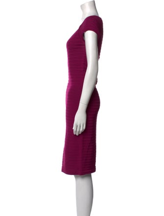 CH Carolina Herrera Scoop Neck Knee-Length Dress