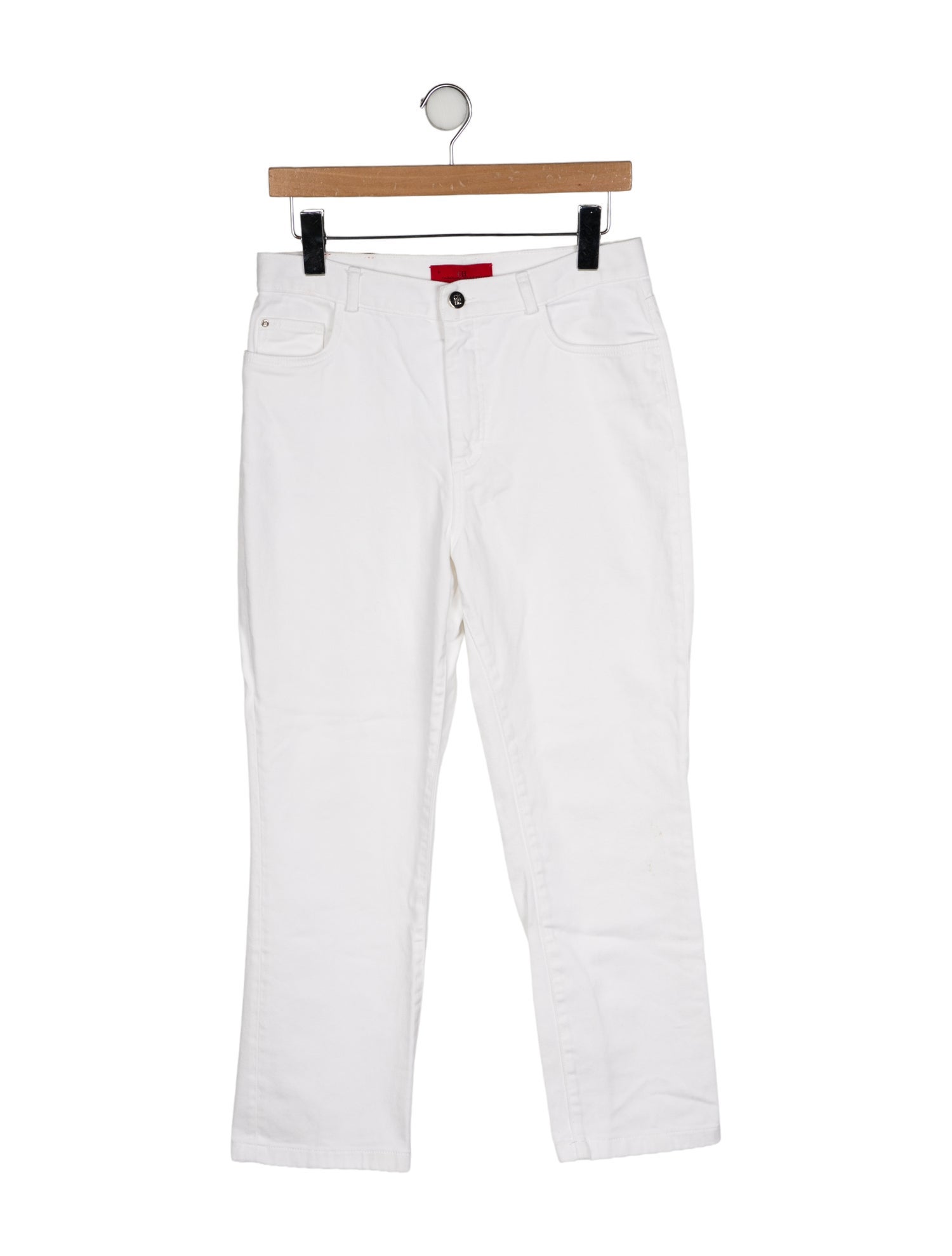 CH Carolina Herrera High-Rise Straight Leg Jeans