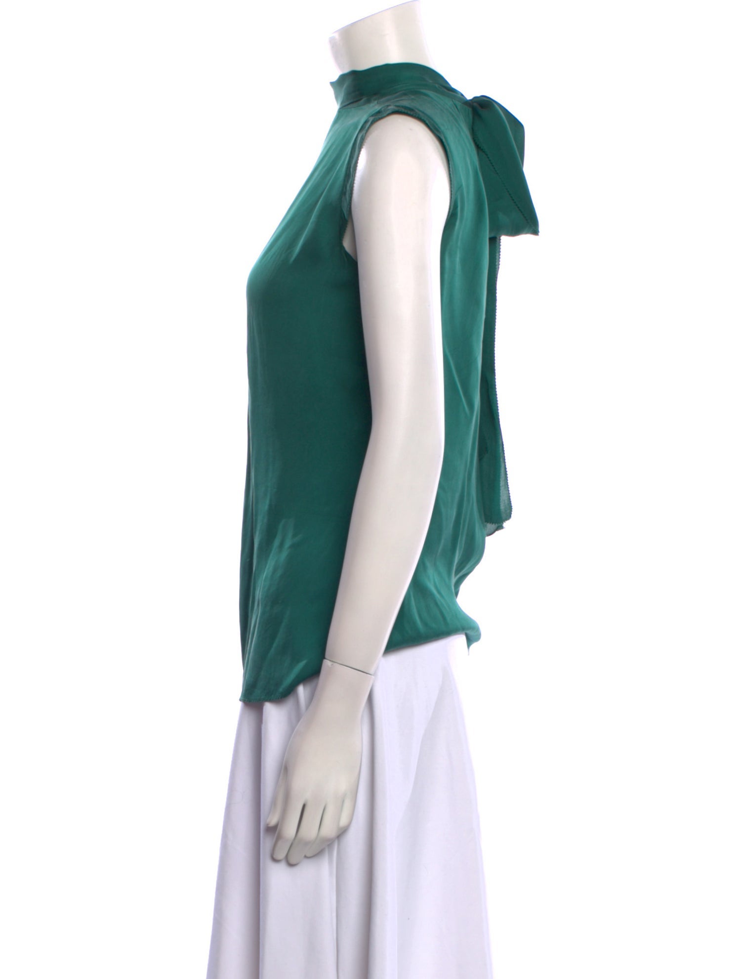 CH Carolina Herrera Silk Mock Neck Blouse