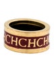 CH Carolina Herrera Enamel "CH" Band Ring