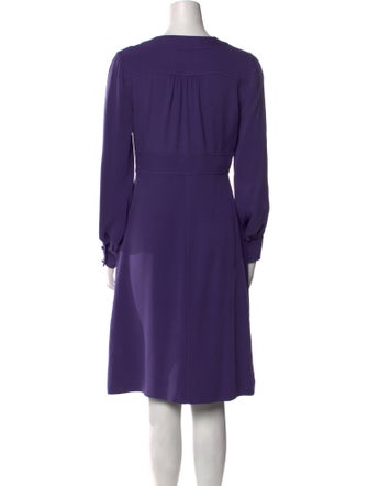 CH Carolina Herrera V-Neck Knee-Length Dress