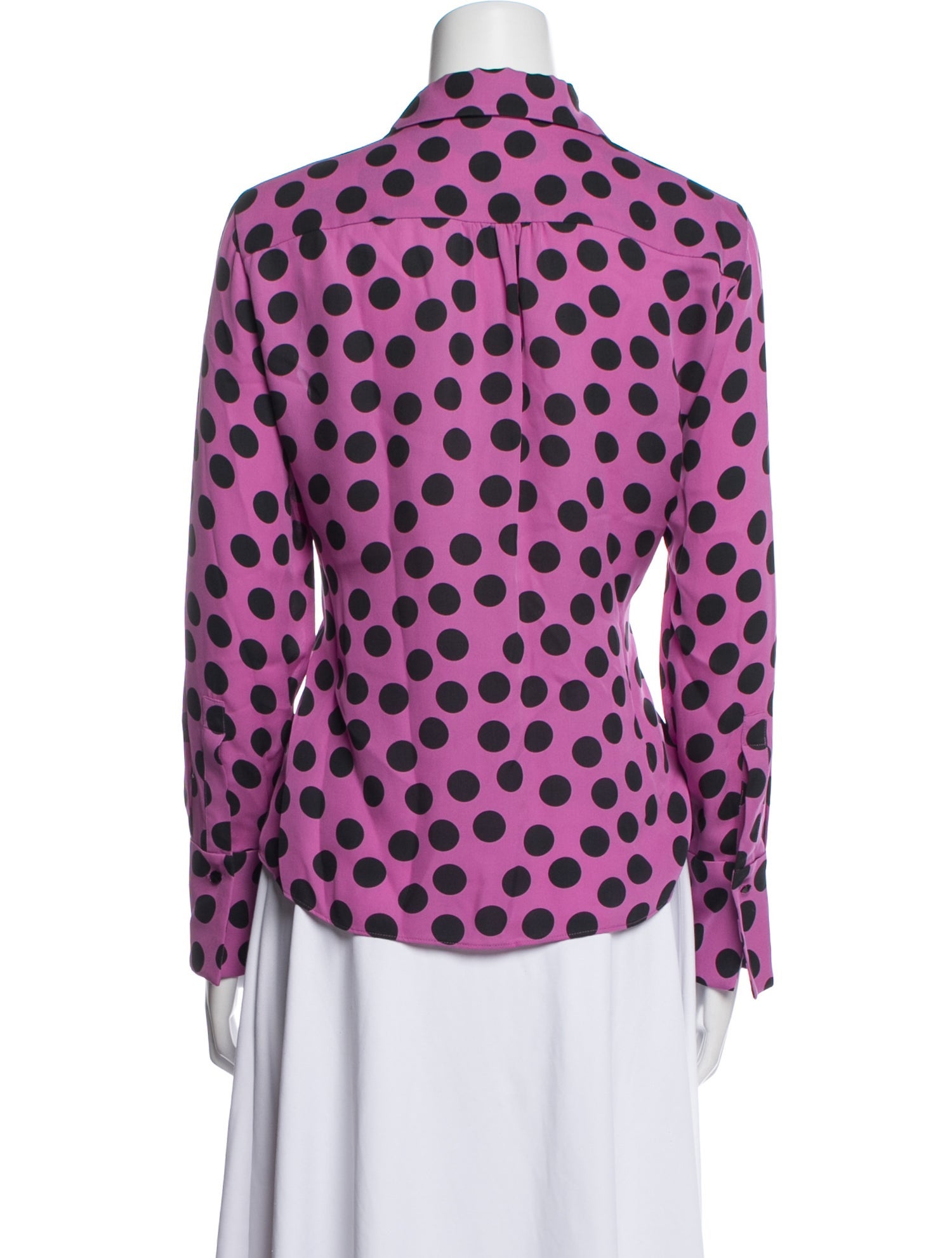 CH Carolina Herrera Silk Printed Button-Up Top