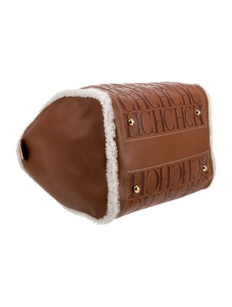 CH Carolina Herrera Leather Top Handle Bag