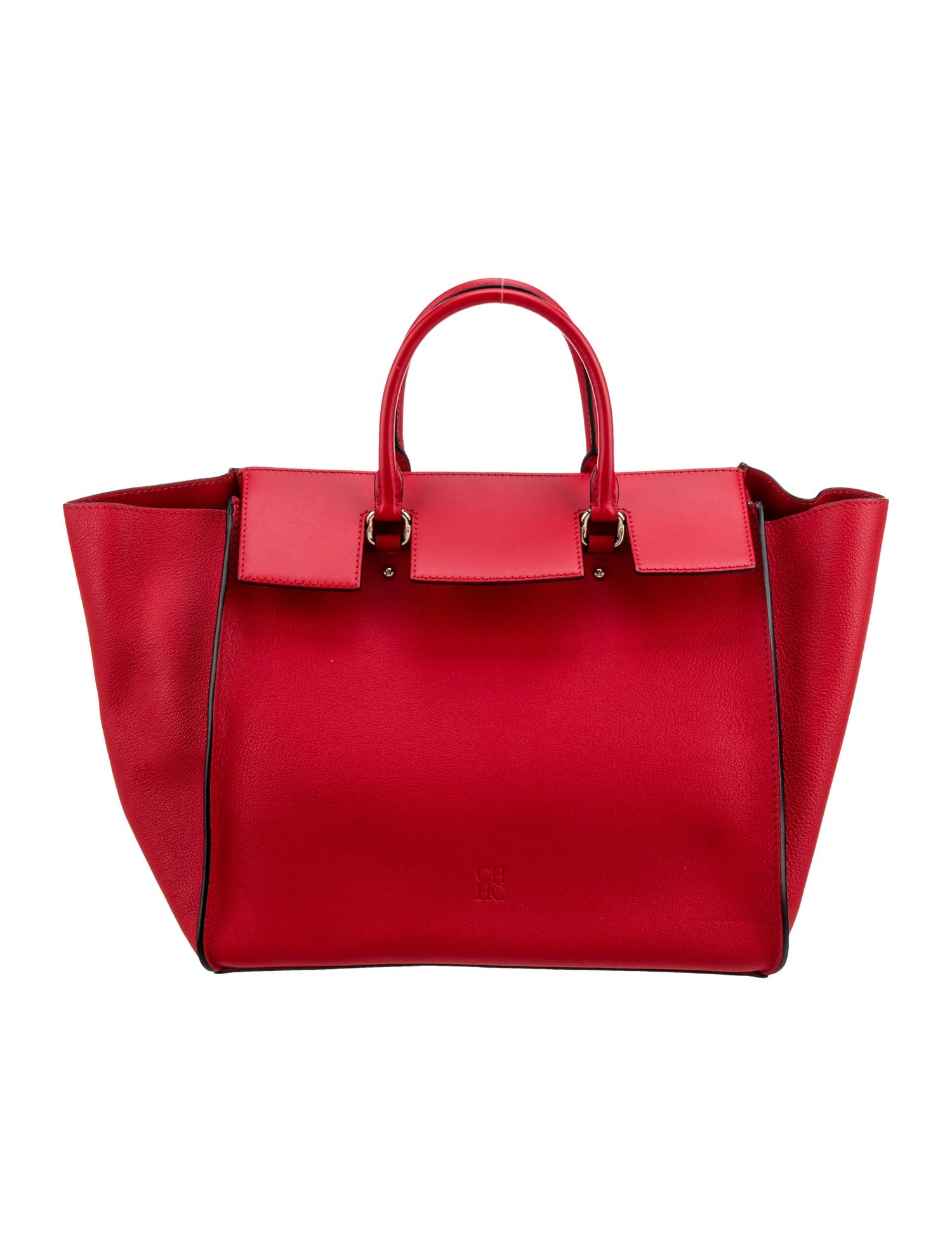 CH Carolina Herrera Leather Top Handle Bag