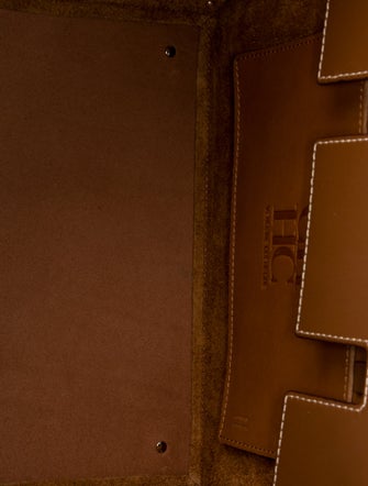 CH Carolina Herrera Leather Top Handle Bag