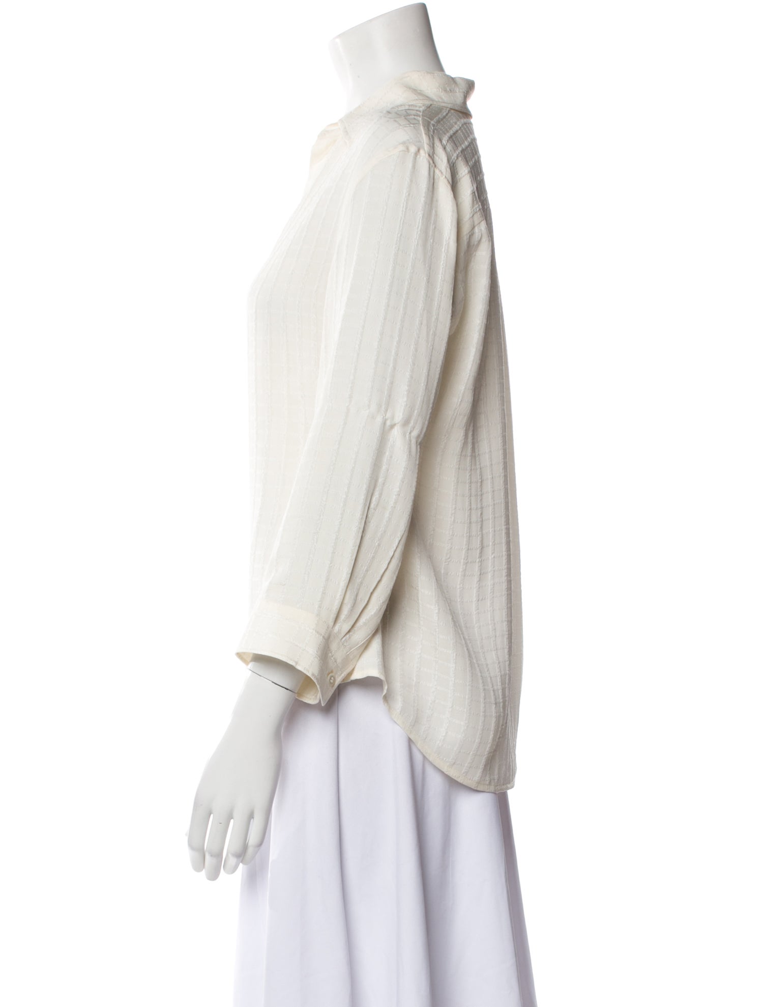 CH Carolina Herrera Silk V-Neck Blouse