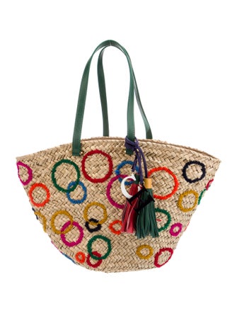 CH Carolina Herrera Straw Shoulder Bag