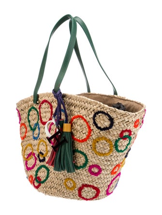 CH Carolina Herrera Straw Shoulder Bag