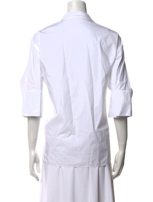 CH Carolina Herrera V-Neck Three-Quarter Sleeve Top